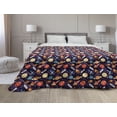 thumbnail image 1 of Space Down Alternative Comforter, Outer Space Elements Rockets UFO and Crafts Stars Heavenly Bodies Funny Alien Cartoon, Microfiber Quilt for All Season, 5 Sizes, Multicolor, by Ambesonne, 1 of 3