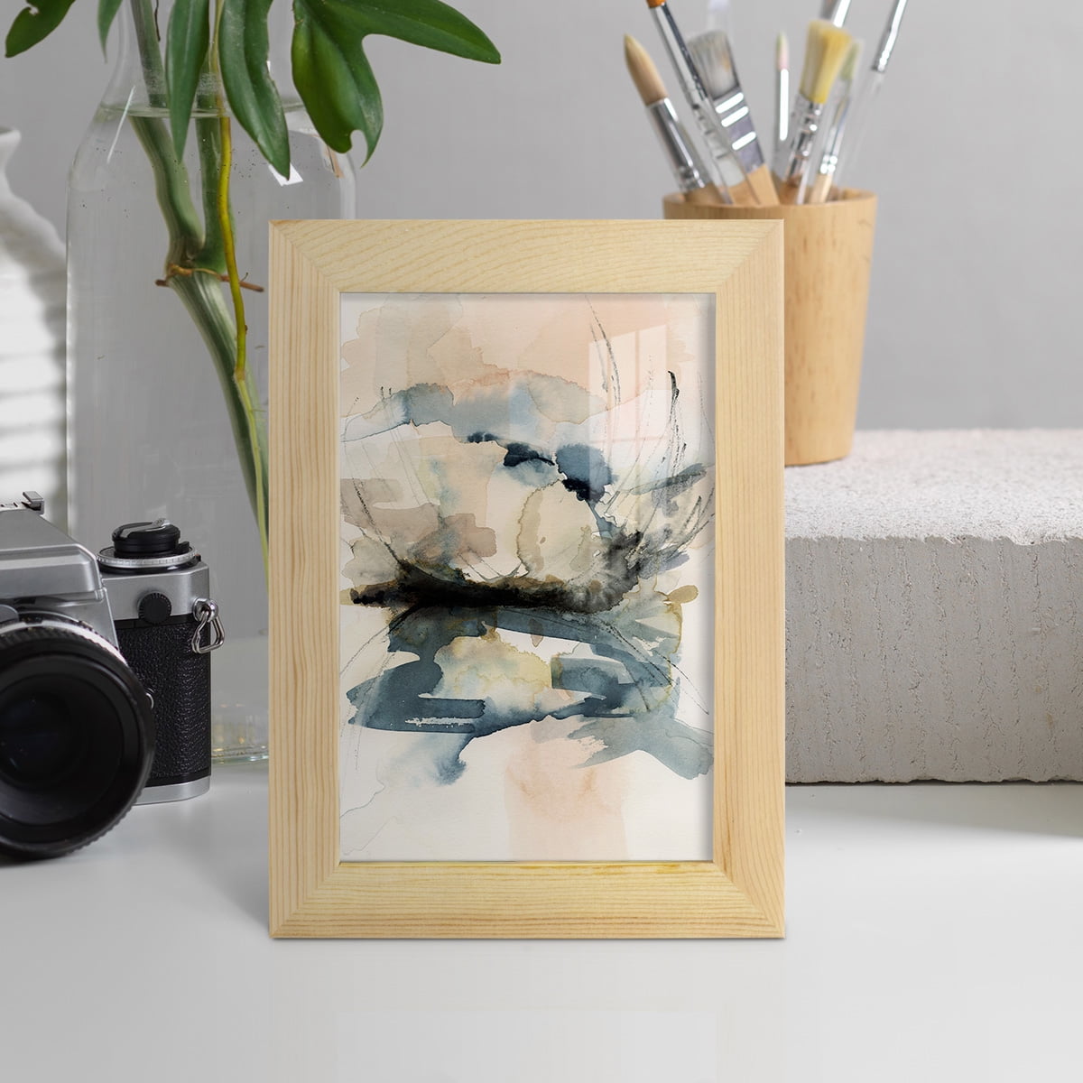 Winter Shoal I - Framed Print w/glass - Natural Wood