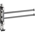 thumbnail image 1 of Bathroom Towel Rail with 2 Bars 180°Rotating Towel Rails in SUS304 Stainless Steel Wall Mounted Towel Rail for Bathroom Kitchen Sink (Chrome Silver)32, 1 of 5