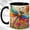 Black, variant on Rainbow Dragonfly Coffee Mug, Floral Insect Mug, Ceramic 11 oz