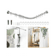 thumbnail image 2 of Tubo para Cortina de Baño Extensible 100-150cm Y 80-110cm, 12 Ganchos Lab.G Plateado, 2 of 5
