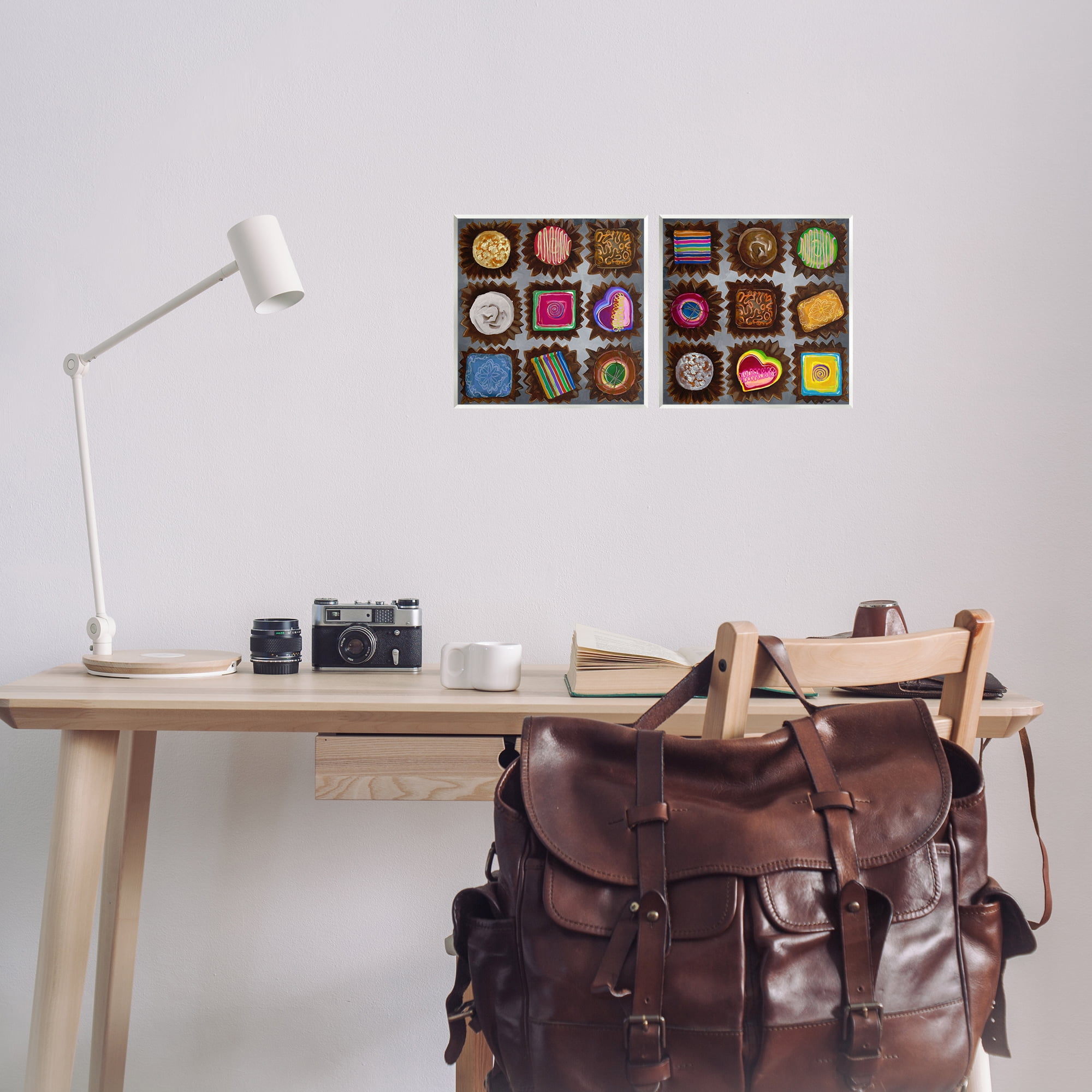 Stupell Industries Various Chocolate Choices Food & Beverage Painting Unframed Art Print Wall Art, 12 x 12, Set of 2