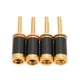 thumbnail image 5 of Conector Banana de fibra de carbono negro, chapado en Latón dorado, conector Banana para cable de 5mm de diámetro, 4 Uds., 5 of 5