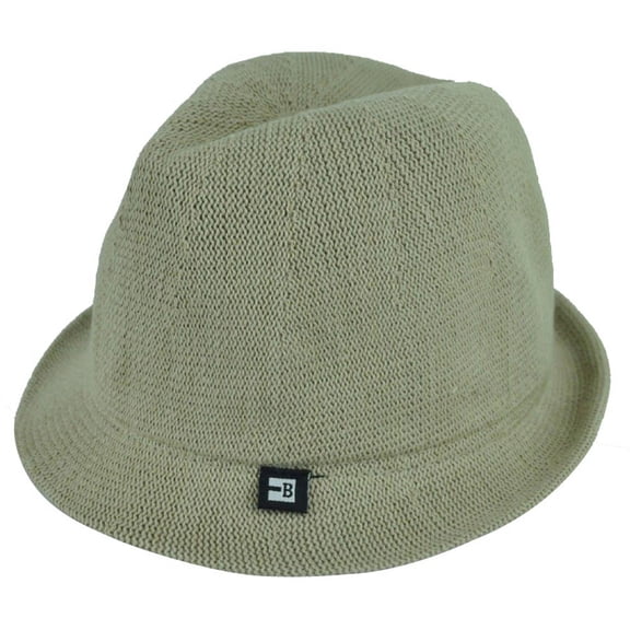 Block Headwear Dune Fedora Medium Relax Gangster Trilby Stetson Hat Solid Khaki