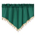 thumbnail image 2 of Btomtd Short Curtains Solid Color Curtains Triangular Curtains Window Curtains Valance Household Curtains Small Curtains Through Rod Curtains, 23.62x51.18 inch, Green, 2 of 7