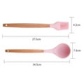 thumbnail image 2 of Utensilios de cocina de silicona, juego de 2 utensilios de cocina, utensilios de cocina de madera fáciles de limpiar, 2 of 5