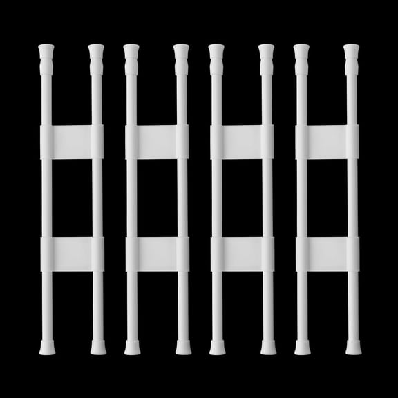 RYLZX 4 Sets Double RV Refrigerator Bars, 15.8-27.6 Inches Non-Slip Adjustable RV Fridge Tension Rods, for Camper Refrigerator, Kitchen, Bookshelf, Cupboard-gray