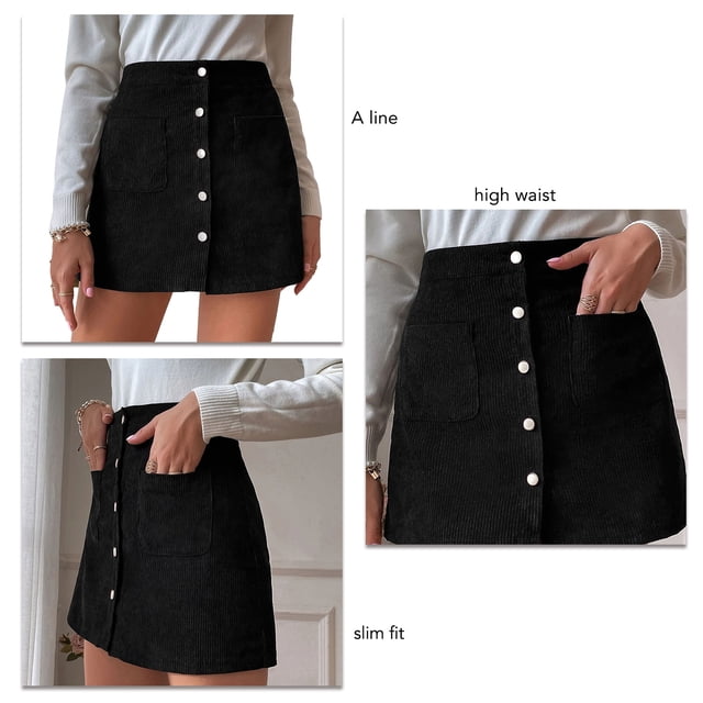 Falda Corta, Cómoda Por Encima De La Rodilla, A La Moda, Informal, Minifalda De Línea A Para Otoño De Invierno. ANGGREK No