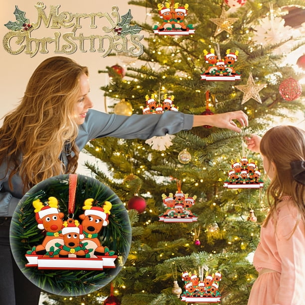 Adorno colgante de árbol de Navidad de reno • Decoración navideña • Acento rústico de madera • 1 colgante
