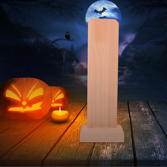 Niceauty Hanging Plaque Memorial Tablet With Base Red Wood 1Pcs