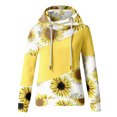 thumbnail image 4 of Moda mujer estampado manga larga cómodo transpirable con capucha Tops cordón Pompotops gfhjh23407, 4 of 5