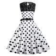 thumbnail image 3 of JDEFEG Short for Women Womens 1950S Vintage Swing Dress Dots Lace Prom Party Dress Easter Dress Adult Casual Dress for Women Polyester White Xxl, 3 of 9