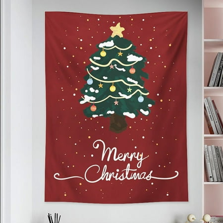 

RnemiTe-amo Christmas Gifts on Sale！Christmas Decoration Hanging Cloth Party Holiday Christmas Tree Background Cloth Gift
