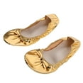 thumbnail image 1 of Minkissy 2Set Ballet Flats Women In Golden PU Professional Design For Dance Studio, 1 of 6