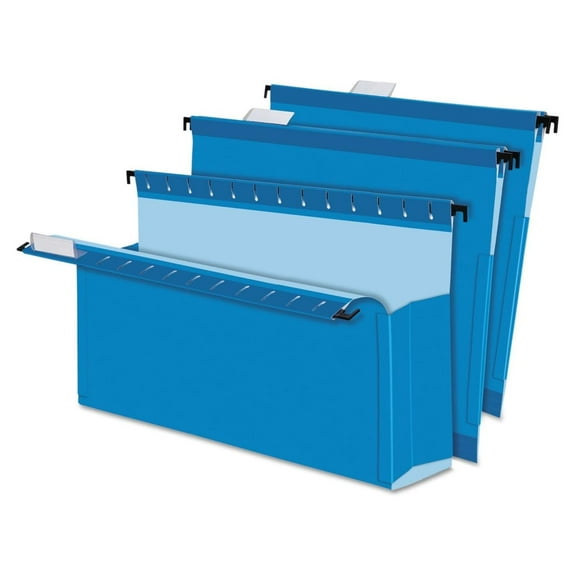 59303 Hanging Box File Folders, 3-Inch Exp, Legal, 25/BX, Blue