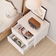 thumbnail image 4 of Asofer 2-drawer White Nightstand Set, 20"H Bedside Table Set with 2 Metal Handle, for Bedroom and Living Room, 4 of 9