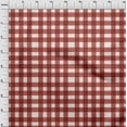 thumbnail image 4 of oneOone Cotton Flex Maroon Fabric Gingham Check Craft Projects Decor Fabric Printed By The Yard 40 Inch Wide, 4 of 4