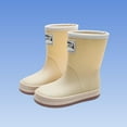 thumbnail image 2 of hoksml Kids Waterproof Rain Boots with Non Slip Sole, Comfortable Mid Calf Rubber Boots for Boys and Girls in Black and Beige, 2 of 6