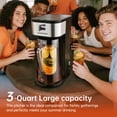 thumbnail image 3 of Iced Coffee Tea Maker with Reusable Filter Basket 3 QT Pitcher Iced Tea and Coffee Machine, Tea Makers For Iced Tea, Lattes, Lemonade and Flavored Water, 3 of 9