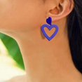 thumbnail image 2 of HMPEAIIY New 9 Color Fashion Earrings Earrings Fashion Acrylic Hollow Earrings Earrings For Women 80s Jewelry Big Earrings Neon Earrings Heart Stud Earrings for Women Earrings Women Set Valentine's, 2 of 6