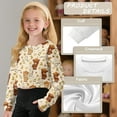 thumbnail image 6 of Xoenoiee Yellow Highland Cattle Cowboy Star Print Girls Crop Top Casual Long Sleeve Pullover Tops Kids Loose Fit Sweatshirt Sweaters Comfy Fall Clothes, 11-12 Years, 6 of 7