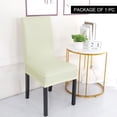 thumbnail image 2 of Unique Bargains High Elasticity Dining Chair Slipcover Beige L, 2 of 8