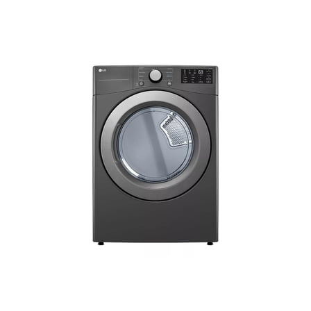 LG DLG3471M 7.4 Cu. ft. Stackable Vented Gas Dryer with Wrinkle Care in Middle Black with Sensor Dry Technology - New