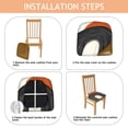 thumbnail image 4 of Boho Abstract Art Seat Covers for Dining Room Chairs Set Of 4,Stretch Printed Washable Chair Seat Cover with Elastic Ties and Button,Removable Waterproof Couch Cushion Covers, 4 of 6