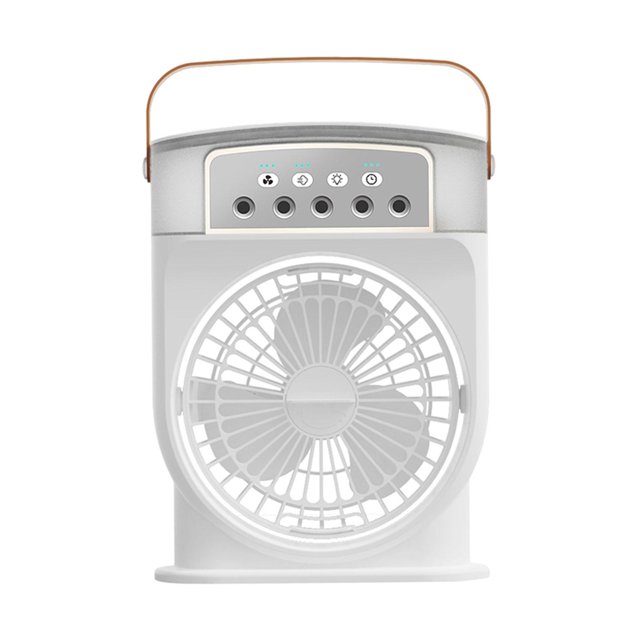 Ventilador de niebla Ventilador de enfriamiento de aire Viento fuerte Ventilador de enfriamiento pequeño Circulador de aire Silencioso 180 degree , Blanco Sunnimix Ventilador de nebulización