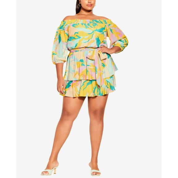 Trendy Plus Size Eileen Dress Sweet Sorbet Fl 22W