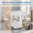 thumbnail image 3 of 2 Pack Soap Dish for Shower, Suction Cup Bathroom Soap Dish Holder for Shower Wall, Self Draining Bar Soap Holder (Clear- 1 Tier), 3 of 7