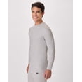 thumbnail image 3 of Hanes Men's Long-Sleeve Thermal Shirt, Reversible, Crewneck Gray L, 3 of 8