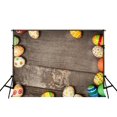 thumbnail image 2 of XDDJA Polyester Fabric 7x5ft Easter Egg Backdrop Wood Wall Easter Photography Backdrops, 2 of 2