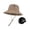 Khaki, variant on Sun Hat Beach Cap Fashionable with Chin Strap Wide Brim Summer Visor Hat Fisherman Cap for Backpacking Cycling Mountaineering Black