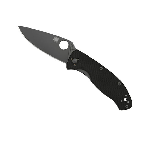 Spyderco Tenacious G-10 Pocket Folding Knife 3.4" Plain Black Blade - C122GBBKP