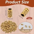thumbnail image 2 of 1 Box 100Pcs Gold Spacer Beads Metal Barrel Beads Large Hole European Rondelle Spacers Round Tube Column Bead for Jewelry Making Supplies DIY Necklaces Earrings Bracelets Crafts Gold, 2 of 6
