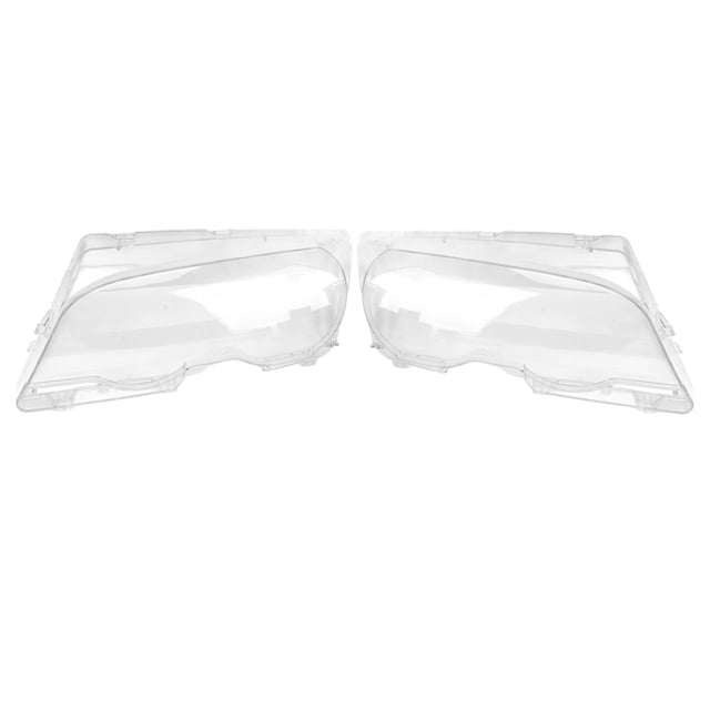1 par de cubiertas transparentes para lentes de faros de coche, faros ABS izquierdo y derecho, cubierta transparente para lentes para E46 2DR 1999 a 2003