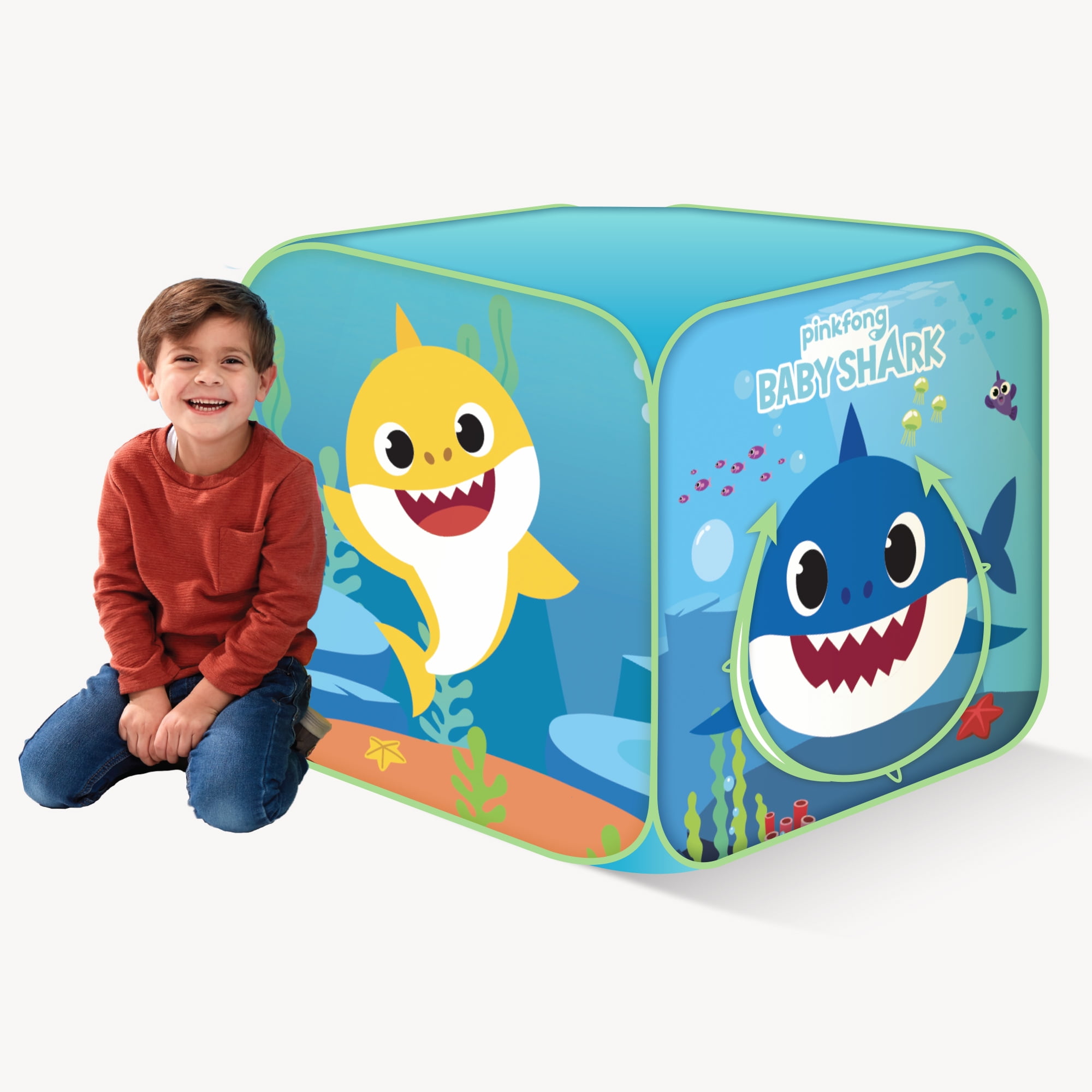 Pinkfong Baby Shark Tent Foldable Kids Pop up Classic Cube Play House for sale online 
