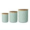 thumbnail image 2 of Desert Fields Mint Green Stoneware Canister with Bamboo Lid, Set of 3 Pieces, 2 of 2