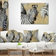 thumbnail image 3 of Designart African Zebra Close Up View - African Throw Pillow - 18x18, 3 of 4