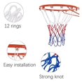 thumbnail image 3 of 2 Pack Filets de Basketball en Nylon, 12 Trous Remplacement Multicolore, pour Panier de Basketball Intérieur/extérieur, 3 of 4