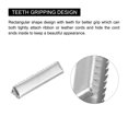 thumbnail image 5 of Belt Buckle End Tips, 30mm Ribbon Crimp Clasps for DIY Silver Tone 24Pack, 5 of 6