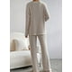thumbnail image 5 of Conjunto de ropa SHEWIN Lounge Set de 2 piezas para mujer, color caqui, talla L, 5 of 9