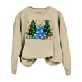 thumbnail image 6 of IWRICH Hanukkah Sweatshirt for Women Funny Chanukah Jewish Christmas Pullover Tops C-Khaki S, 6 of 6