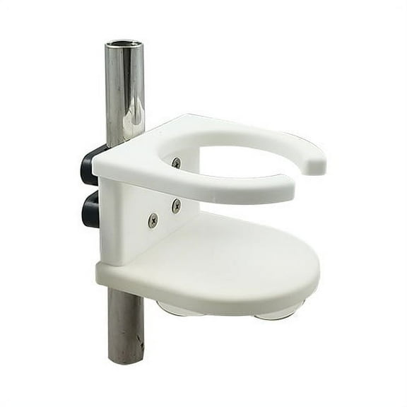 White Water 56200C White Nylon Rail Mount Drink Holder