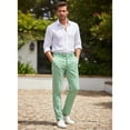 thumbnail image 2 of HBDesign Men's Seersucker Dress Pants Lightweight Breathable Striped Slim Fit Trousers for Business Casual Summer Wedding Multiple Colors, 2 of 6