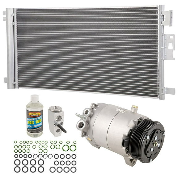 For Pontiac G6 & Saturn Aura AC Compressor w/ A/C Condenser & Repair Kit - BuyAutoParts