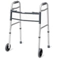 thumbnail image 1 of Andador plegable Carex con ruedas para personas mayores, andador médico portátil con altura ajustable, 30-37 pulgadas, ayuda de movilidad para adultos, ancianos y personas con discapacidad, plegable,, 1 of 5