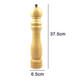 thumbnail image 2 of Molinillo de pimienta Núcleo de acero inoxidable de madera Manual-14 pulgadas Blanco Adepaton CPB-US-YYM626-8, 2 of 5