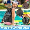 thumbnail image 4 of Mochila de baño HOHOM Mesh Beach con cordón impermeable, 4 of 7